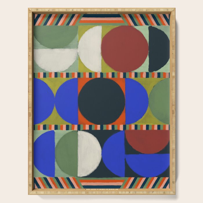 Stripes and Circles Serving Tray Gallery Image 1