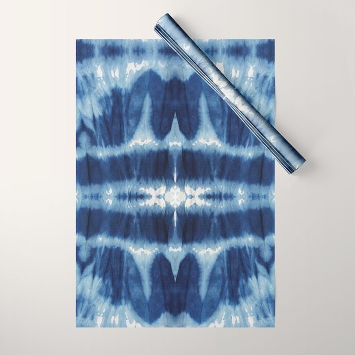 Tie Dye Blues Twos Wrapping Paper Gallery Image 1