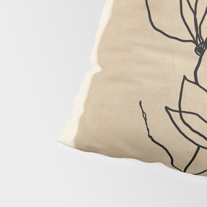 Line Wildflowers 2 Pillow Sham Gallery Image 4