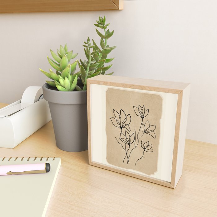 Line Wildflowers 2 Mini Art Print Gallery Image 2