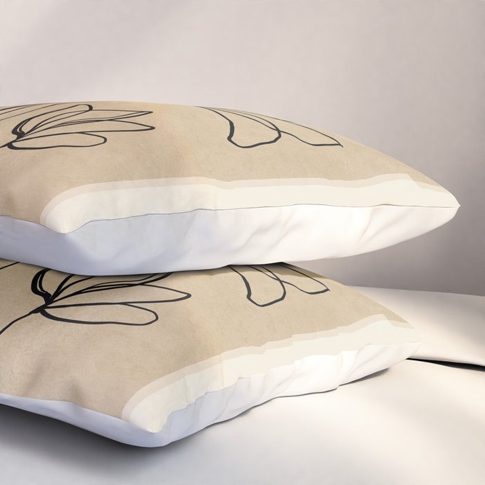 Line Wildflowers 2 Pillow Sham Gallery Image 3