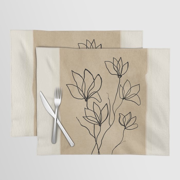 Line Wildflowers 2 Placemat Gallery Image 1