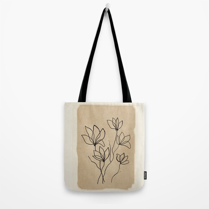 Line Wildflowers 2 Tote Bag Gallery Image 2