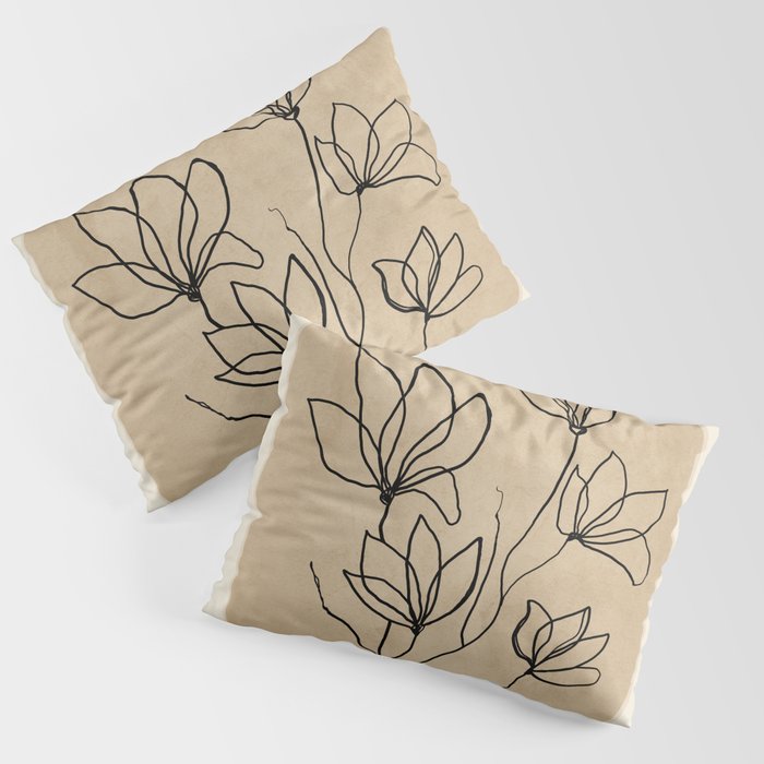 Line Wildflowers 2 Pillow Sham Gallery Image 3