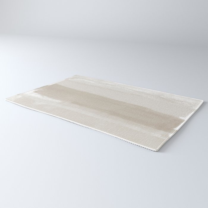 Beige Ombre Minimalist Abstract Painting Rug Gallery Image 3