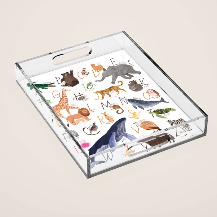 Animal Alphabet Acrylic Tray Gallery Image 1