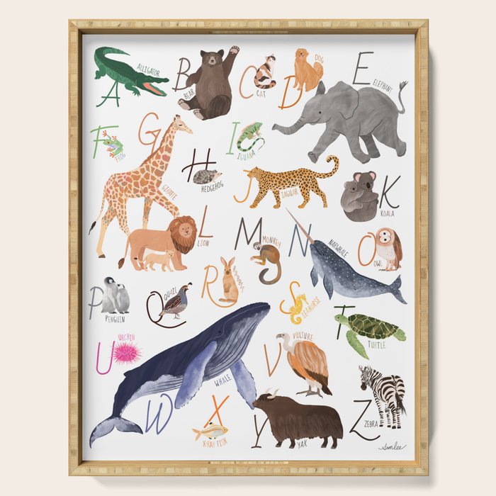 Animal Alphabet Serving Tray Gallery Image 1