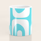 Robin's Egg Blue Turquoise Mid Century Modern Piquet Minimalist Abstract Coffee Mug Gallery Image 4