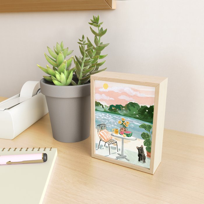 Beach Side Cafe Mini Art Print Gallery Image 2