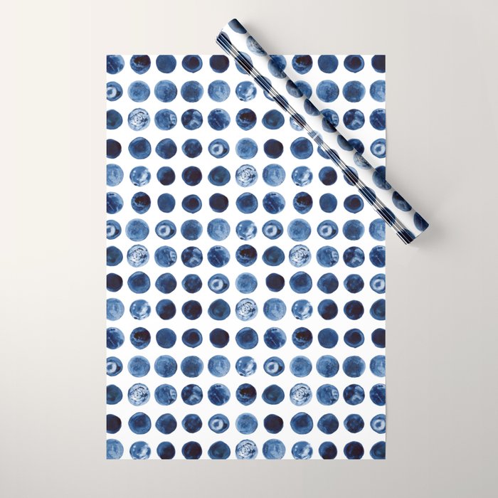Blueberries | Watercolour Pattern Wrapping Paper Gallery Image 1