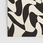  Black&White Warped Wavy Check Poster Gallery Image 3