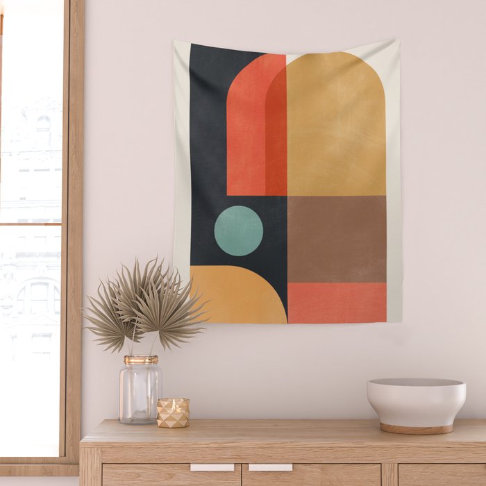 geometric abstract 19 Wall Tapestry Gallery Image 2