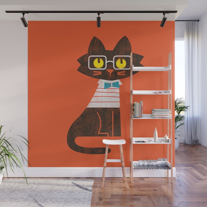 Fitz - Preppy cat Wall Mural Gallery Image 1