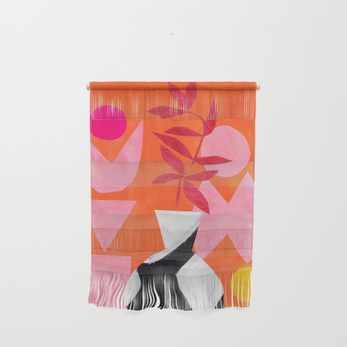 Two Sun Sunset Tribal Vase Wall Hanging Gallery Image 1