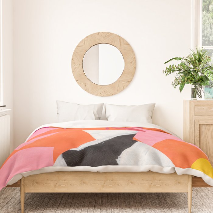 Two Sun Sunset Tribal Vase Duvet Cover Gallery Image 3