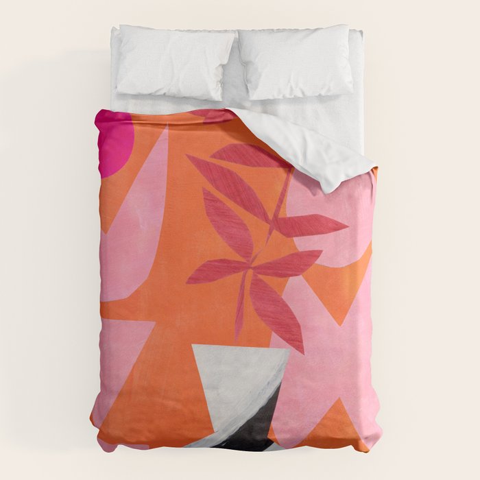 Two Sun Sunset Tribal Vase Duvet Cover Gallery Image 6