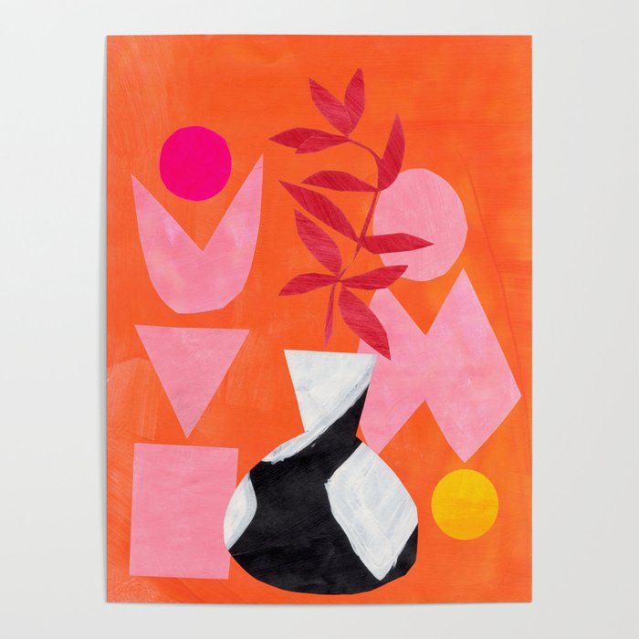 Two Sun Sunset Tribal Vase Poster Gallery Image 4