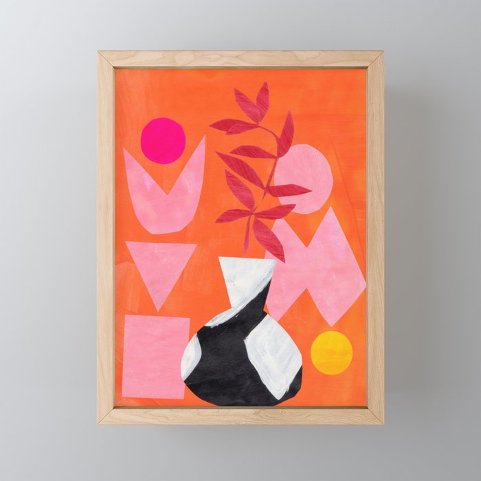 Two Sun Sunset Tribal Vase Mini Art Print Gallery Image 1