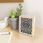 Black and White Folk Leaves  Mini Art Print Gallery Image 2