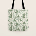 Song Birds - Green Tote Bag Gallery Image 1