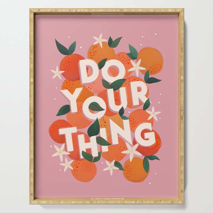 Do Your Thing - Summer Oranges  Serving Tray Gallery Image 1