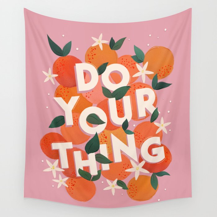 Do Your Thing - Summer Oranges  Wall Tapestry Gallery Image 1