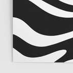 Modern Retro Liquid Swirl Abstract Pattern in Black and White Poster Gallery Image 3