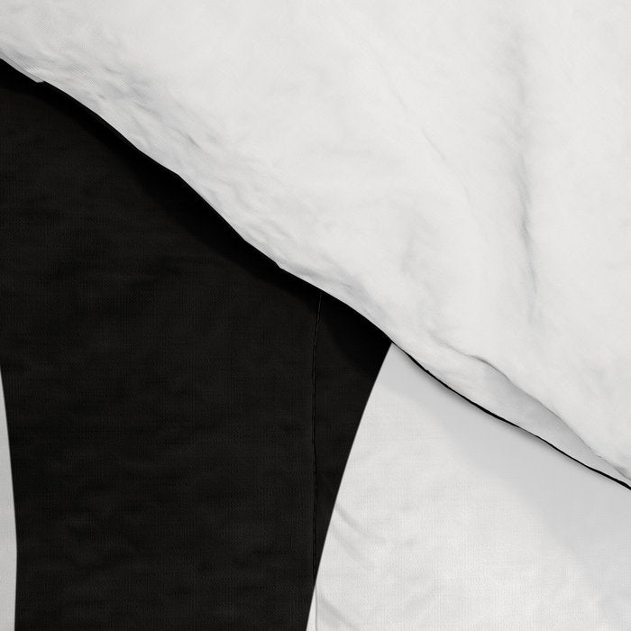 Modern Retro Liquid Swirl Abstract Pattern in Black and White Comforter Gallery Image 4
