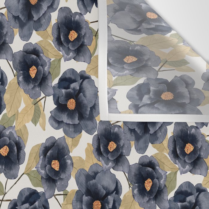 Blue watercolor roses Wall Tapestry Gallery Image 3