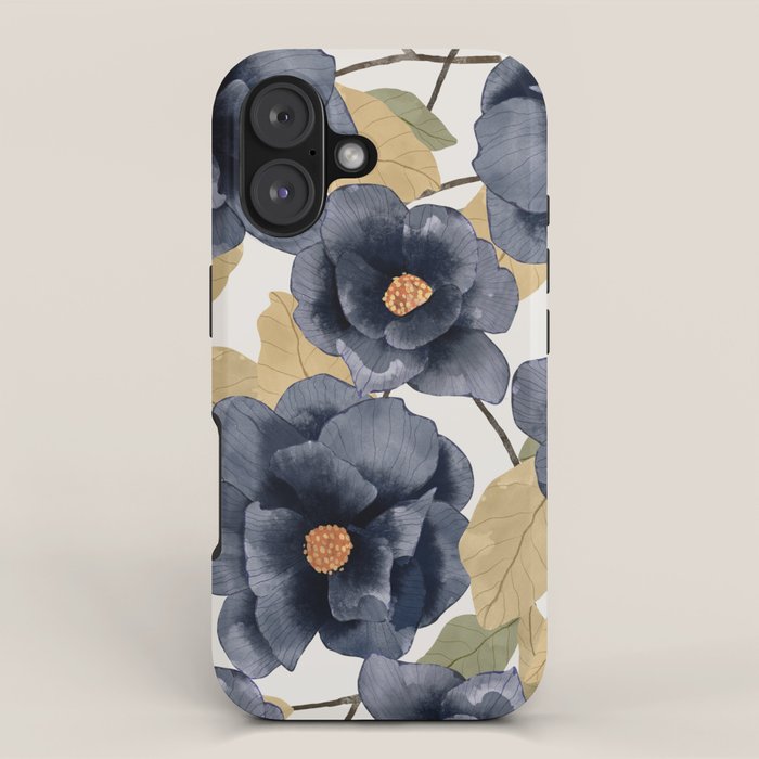 Blue watercolor roses iPhone Case Gallery Image 1
