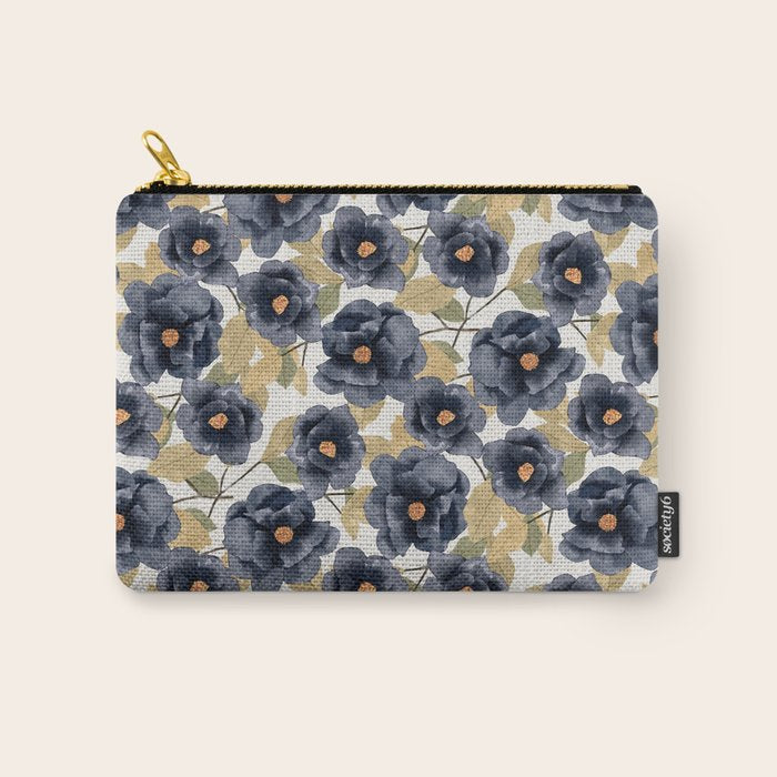 Blue watercolor roses Carry All Pouch Gallery Image 1