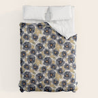Blue watercolor roses Duvet Cover Gallery Image 6