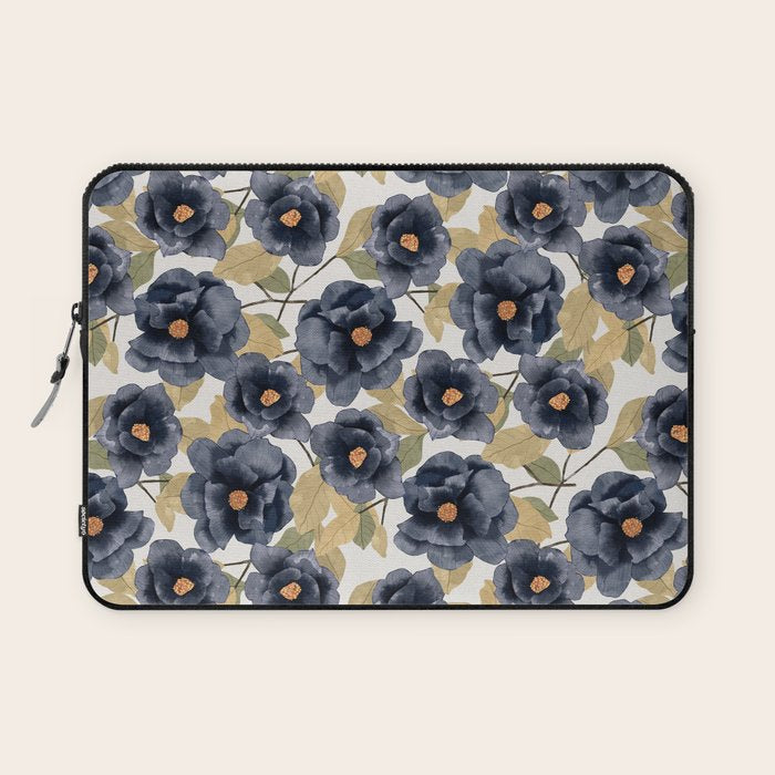 Blue watercolor roses Laptop Sleeve Gallery Image 1