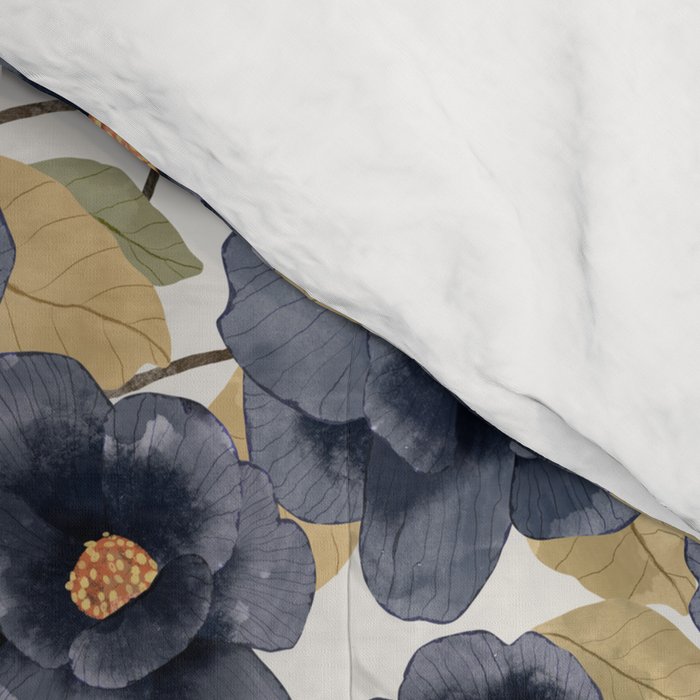 Blue watercolor roses Comforter Gallery Image 4