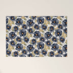 Blue watercolor roses Welcome Mat Gallery Image 1