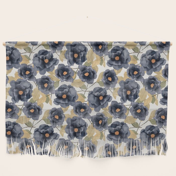 Blue watercolor roses Wall Hanging Gallery Image 1