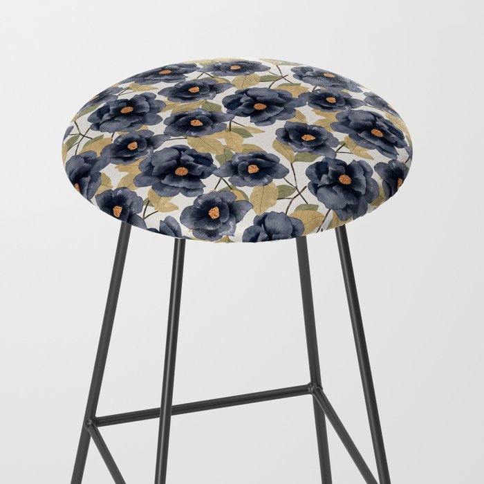 Blue watercolor roses Stool Gallery Image 2