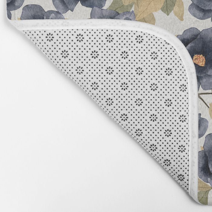 Blue watercolor roses Bath Mat Gallery Image 2