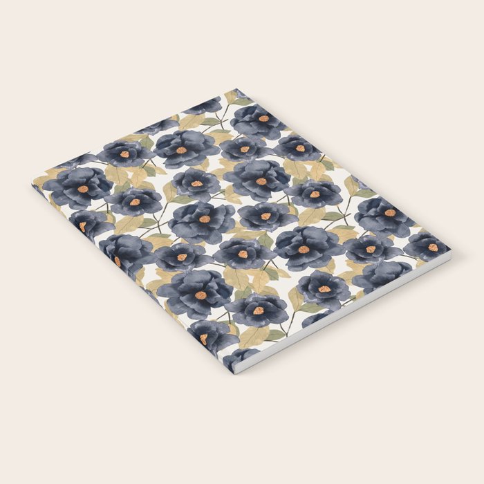 Blue watercolor roses Notebook Gallery Image 1