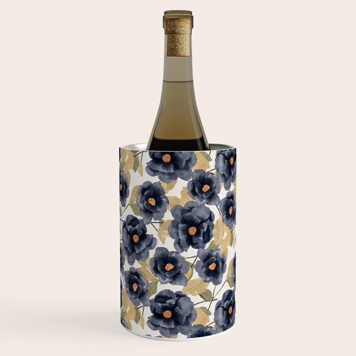 Blue watercolor roses Wine Chiller Gallery Image 2