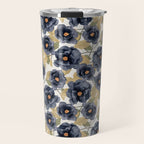 Blue watercolor roses Travel Mug Gallery Image 1