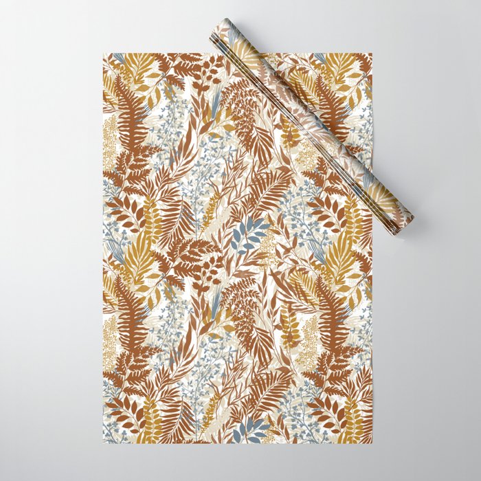Leafy autumn forest B Wrapping Paper Gallery Image 1
