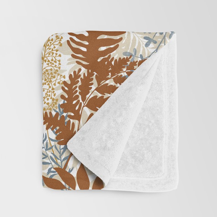 Leafy autumn forest B Throw Blanket Gallery Image 3