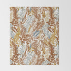 Leafy autumn forest B Throw Blanket Gallery Image 2
