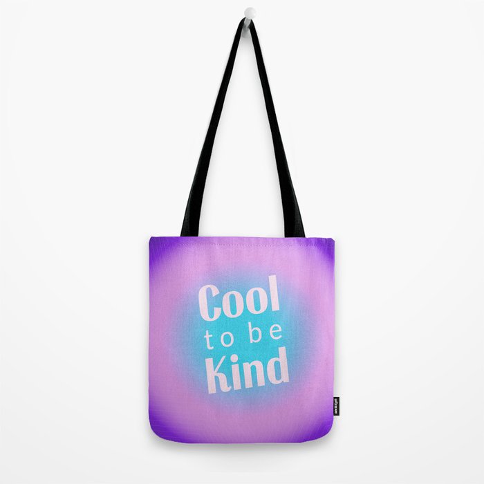 Cool To Be Kind - Gradient Typography Tote Bag Gallery Image 2