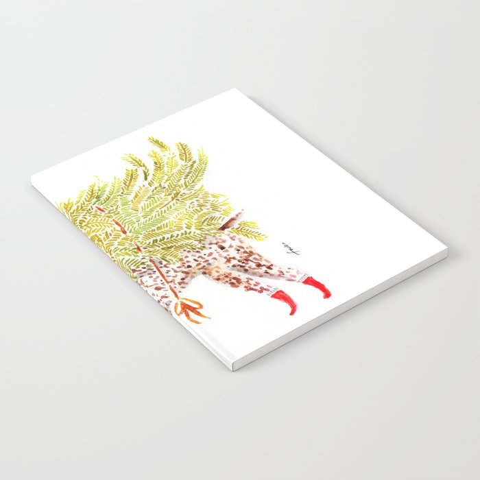 GSP german shorthaired pointer christmas tree holiday winter art  Notebook Gallery Image 2