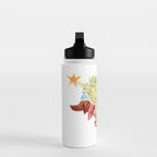 GSP german shorthaired pointer christmas tree holiday winter art  Water Bottle Gallery Image 3