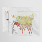 GSP german shorthaired pointer christmas tree holiday winter art  Placemat Gallery Image 1