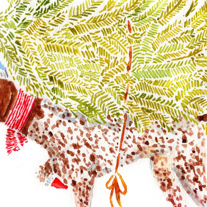 GSP german shorthaired pointer christmas tree holiday winter art  Coffee Mug Gallery Image 2
