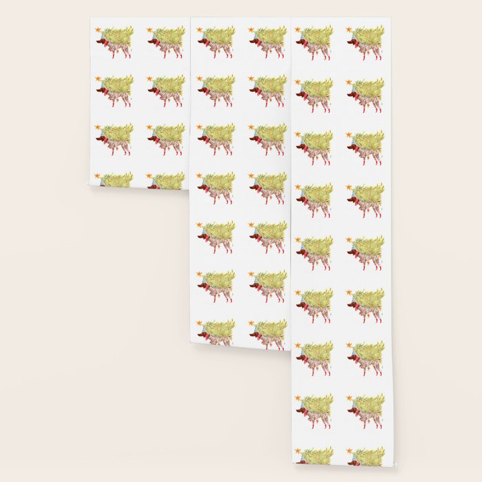 GSP german shorthaired pointer christmas tree holiday winter art  Wallpaper Gallery Image 3